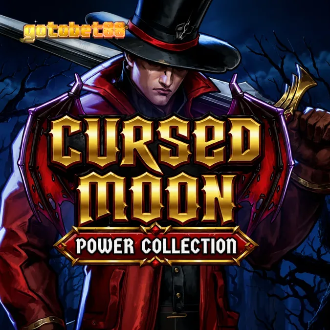 Tampilan visual slot Cursed Moon Power Collection dengan nuansa gothic